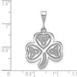Load image into Gallery viewer, 14K White Gold Trinity Clover Pendant
