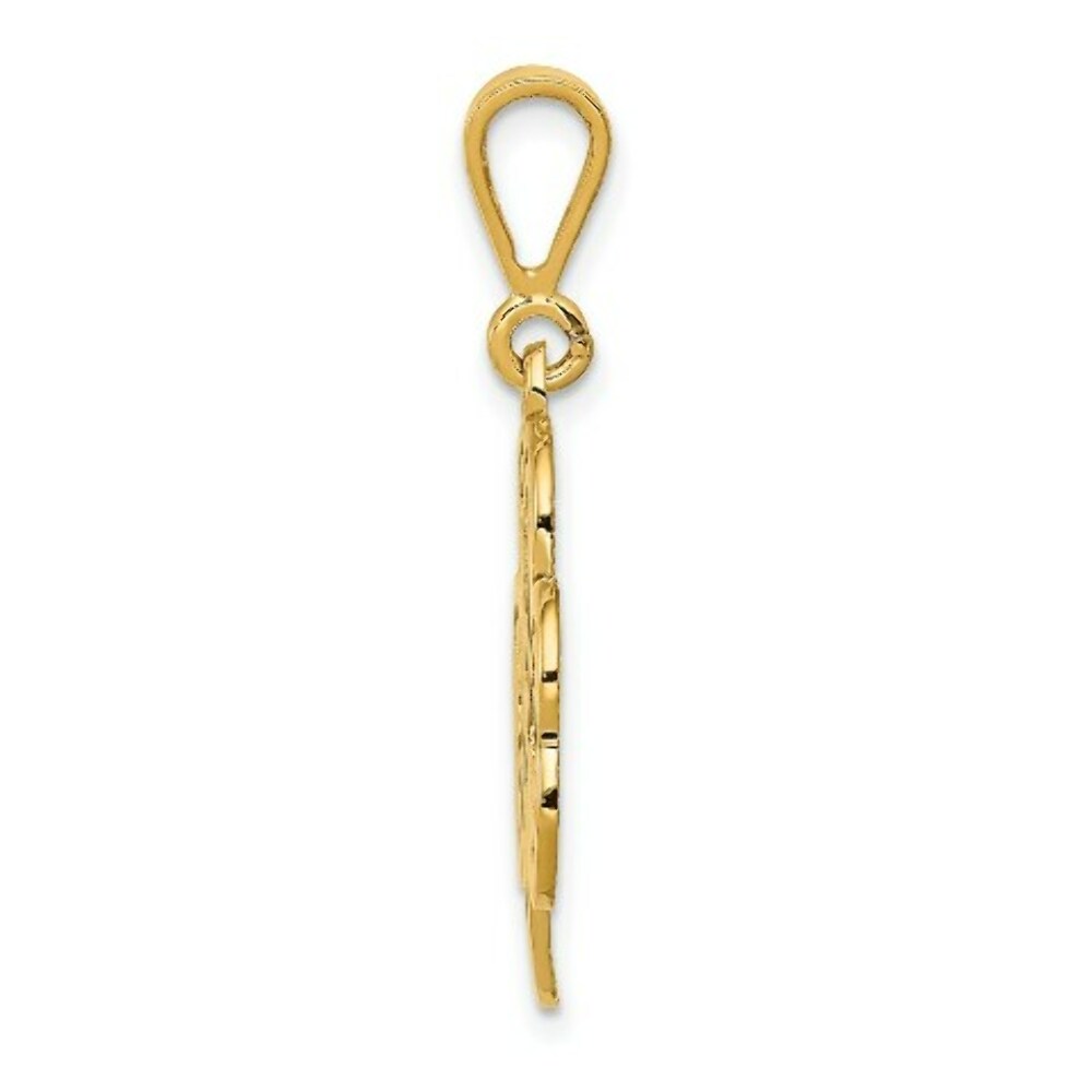 14K Yellow Gold Trinity Clover Pendant