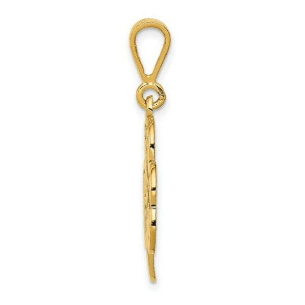 14K Yellow Gold Trinity Clover Pendant