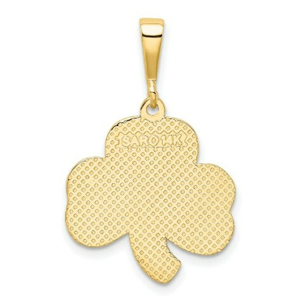 14K Yellow Gold Trinity Clover Pendant