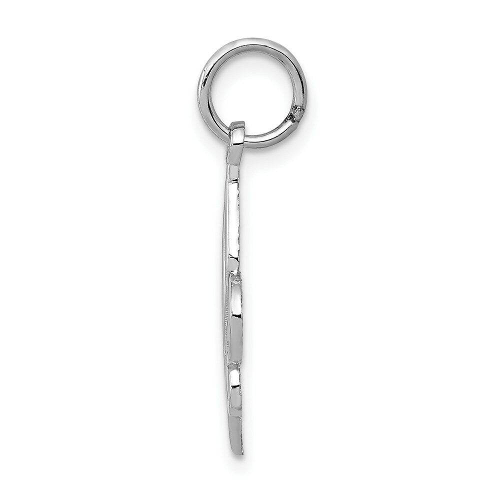 14K White Gold Fleur De Lei Charm