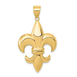 Load image into Gallery viewer, 14K Yellow Gold Large Fleur-De-Lis Pendant
