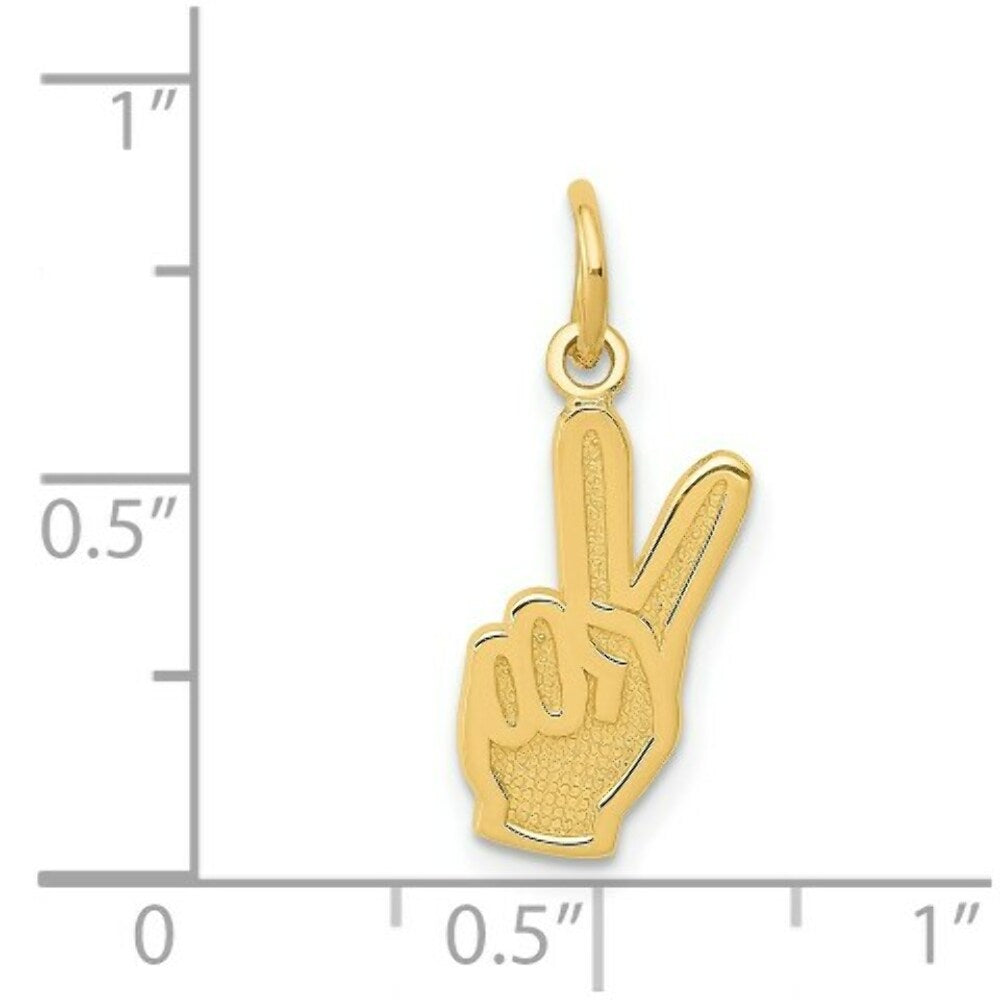 14K Yellow Gold Peace Sign Charm