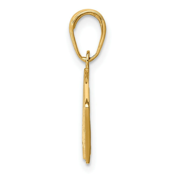 14K Yellow Gold Aces Playing Cards Pendant