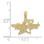 Load image into Gallery viewer, 14K Yellow Gold I Heart Hollywood Star Charm Pendant

