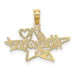 Load image into Gallery viewer, 14K Yellow Gold I Heart Hollywood Star Charm Pendant
