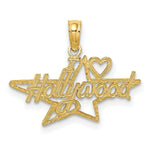 Load image into Gallery viewer, 14K Yellow Gold I Heart Hollywood Star Charm Pendant
