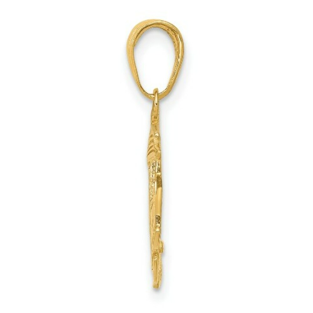 14K Yellow Gold Cable Car Pendant