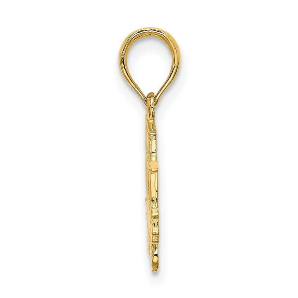14K Yellow Gold San Francisco Cable Car Charm Pendant