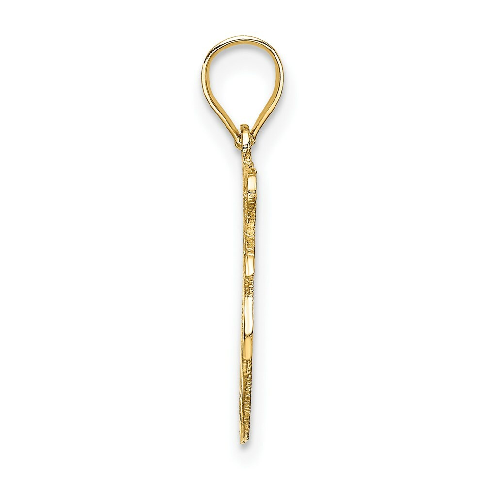 14K Yellow Gold I Heart NY Apple Charm Pendant