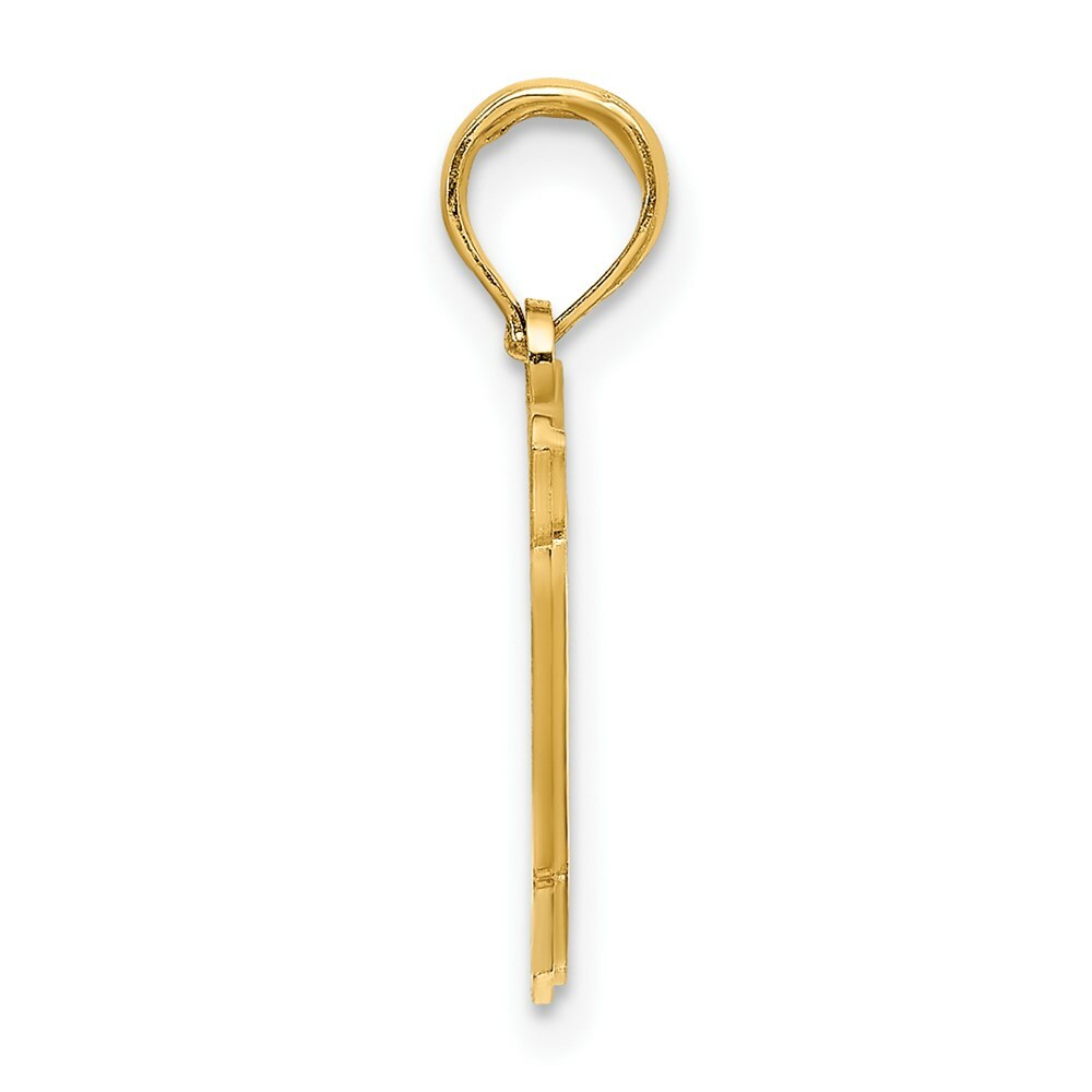 14K Yellow Gold Nantucket Map Charm Pendant