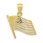 Load image into Gallery viewer, 14K Yellow Gold American Flag Pendant
