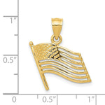 Load image into Gallery viewer, 14K Yellow Gold American Flag Pendant
