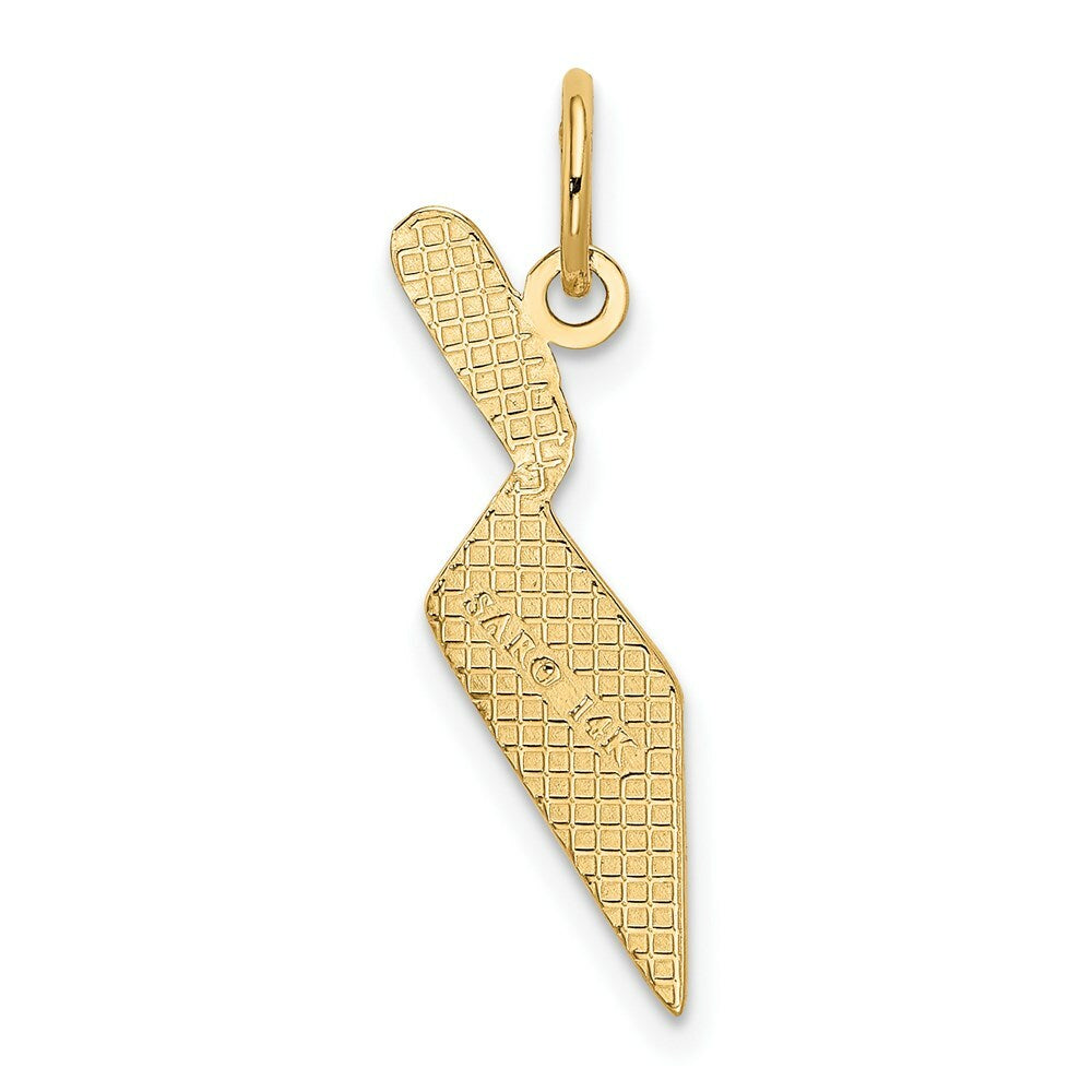 14K Yellow Gold Brick Trowel Charm