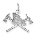 Load image into Gallery viewer, 14K White Gold Fire Department Charm
