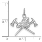 Load image into Gallery viewer, 14K White Gold Fire Department Charm

