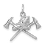 Load image into Gallery viewer, 14K White Gold Fire Department Charm
