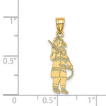 Load image into Gallery viewer, 14K Yellow Gold Fireman With Hose Charm Pendant
