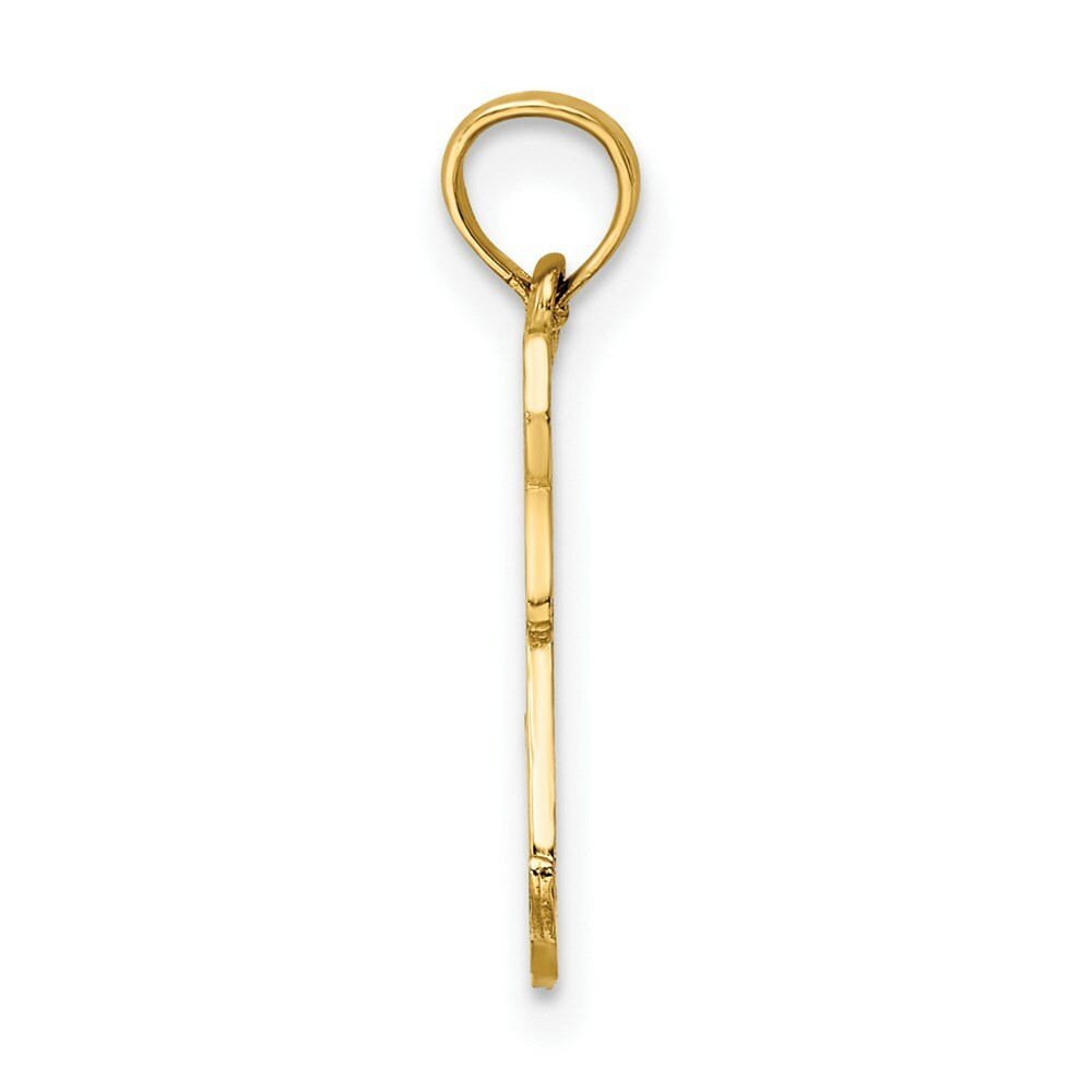 14K Yellow Gold Fire Hydrant & Dog Charm Pendant