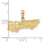 Load image into Gallery viewer, 14K Yellow Gold Fire Truck Charm Pendant
