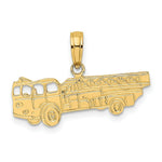 Load image into Gallery viewer, 14K Yellow Gold Fire Truck Charm Pendant
