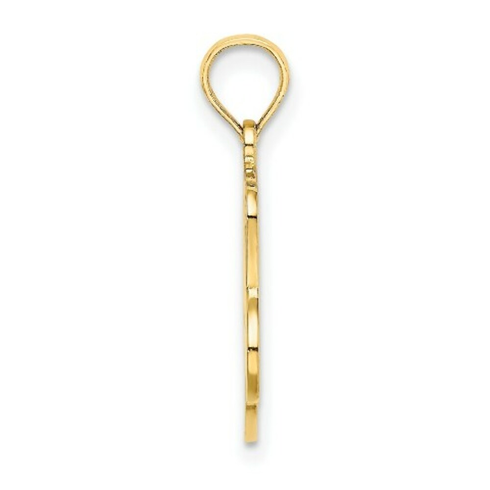 14K Yellow Gold Fire Dept Helmet Charm Pendant