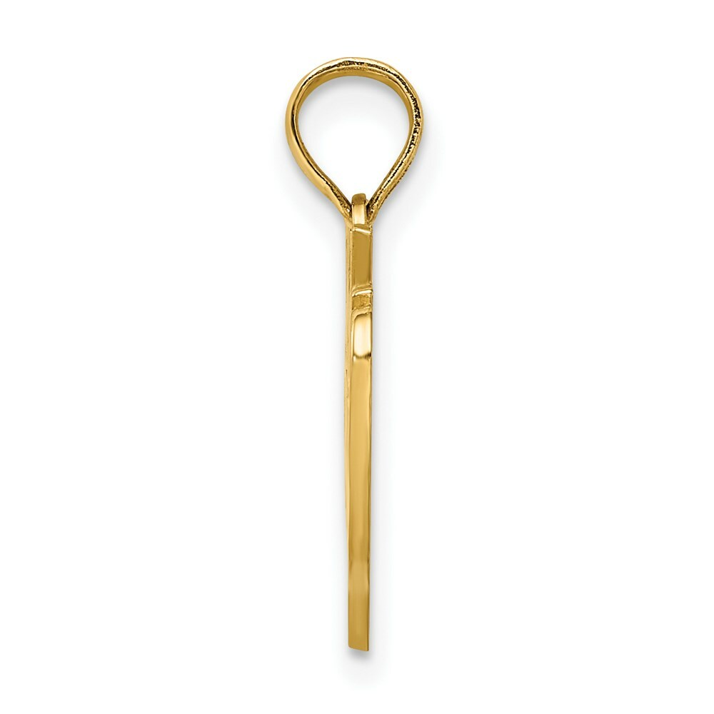 14K Yellow Gold Lady Deputy Charm Pendant