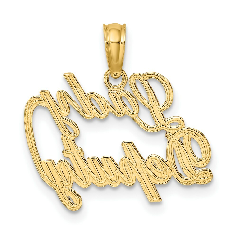 14K Yellow Gold Lady Deputy Charm Pendant
