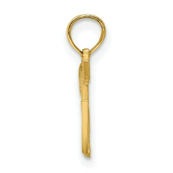 14K Yellow Gold Policeman's Lady Charm Pendant