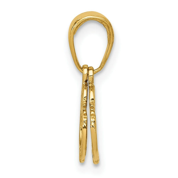 14K Yellow Gold Handcuffs Pendant