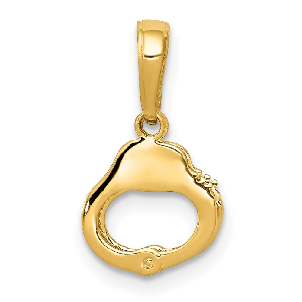 14K Yellow Gold Handcuffs Pendant