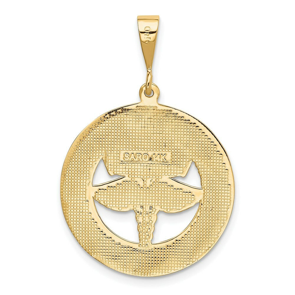 14K Yellow Gold RN Pendant