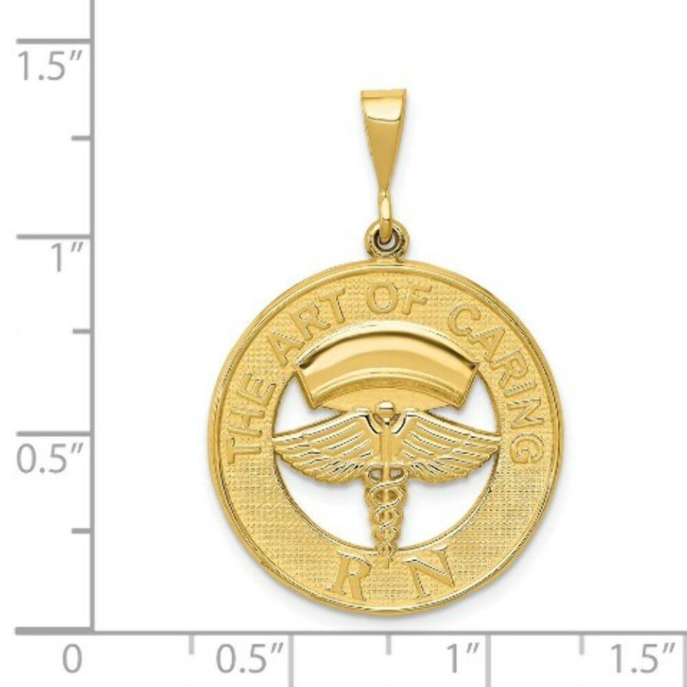 14K Yellow Gold RN Pendant