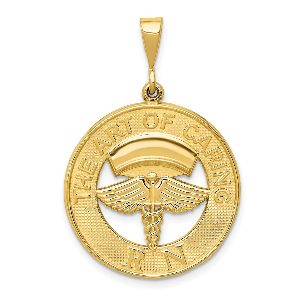 14K Yellow Gold RN Pendant