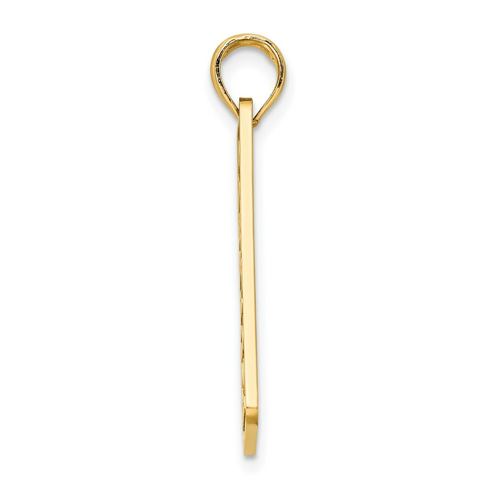 14K Yellow Gold Florida Sarasota License Plate Charm Pendant