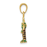 Load image into Gallery viewer, 14K Yellow Gold Enameled Palm Trees Pendant
