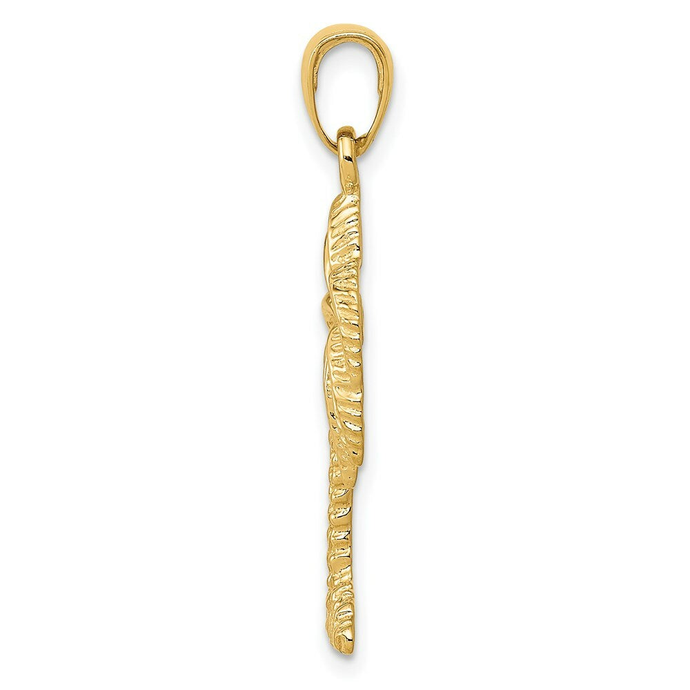 14K Yellow Gold Palm Tree Pendant