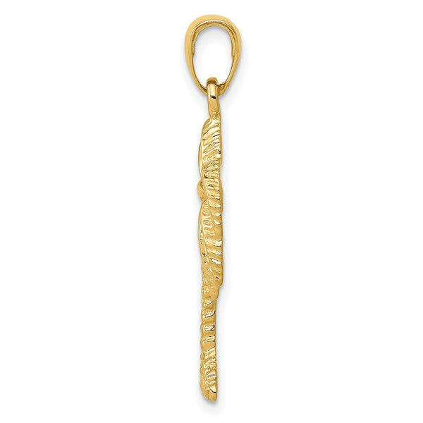 14K Yellow Gold Palm Tree Pendant
