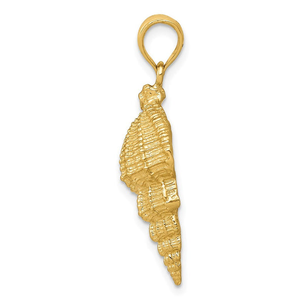 14K Yellow Gold Conch Shell Pendant