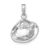 Load image into Gallery viewer, 14K White Gold Medium Clam Shell Pendant
