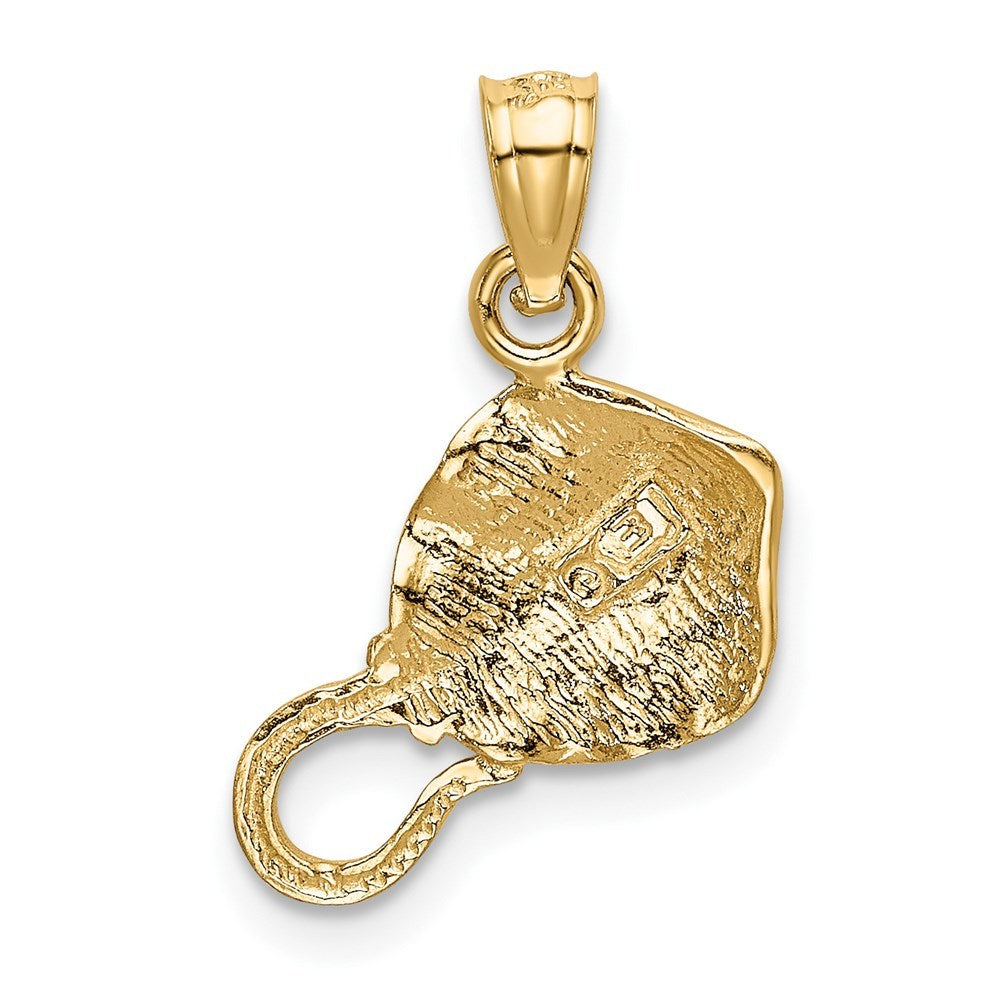 14K Yellow Gold Stingray Pendant