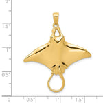 Load image into Gallery viewer, 14K Yellow Gold Manta Ray Pendant
