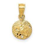 Load image into Gallery viewer, 14K Yellow Gold Sand Dollar Pendant 8mm width
