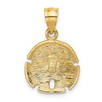 Load image into Gallery viewer, 14K Yellow Gold Sand Dollar Pendant 15mm width
