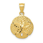 Load image into Gallery viewer, 14K Yellow Gold Sand Dollar Pendant 15mm width
