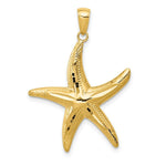 Load image into Gallery viewer, 14K Yellow Gold Diamond-cut StarFish Pendant
