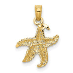 Load image into Gallery viewer, 14K Yellow Gold StarFish Pendant 20mm length
