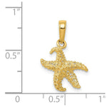 Load image into Gallery viewer, 14K Yellow Gold StarFish Pendant 20mm length
