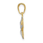 Load image into Gallery viewer, 14K Yellow Gold &amp; Rhodium StarFish Pendant
