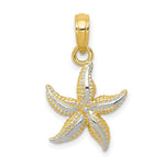 Load image into Gallery viewer, 14K Yellow Gold &amp; Rhodium StarFish Pendant

